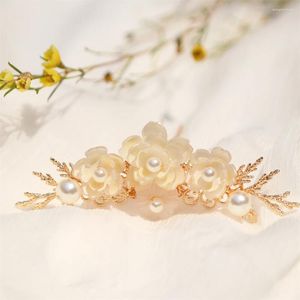 1 pezzo di corona di capelli di fiori copricapo da donna in stile antico fatto a mano accessori Hanfu Cheongsam regalo per forcina quotidiana per ragazza da donna