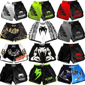 Boks MMA Muay Thai Shorts Dzieci Trening Fitness Spodnie Boks Fighting Shorts Kickboxing BJJ Trunks Spodnie sportowe Boxeo