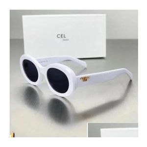 Sunglasses 2023 Retro Cats Eye For Women Ces Arc De Triomphe Oval French High Street Drop Delivery Fashion Accessories Dhmpw