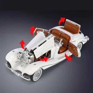 ダイキャストモデルカー1 24 1936 500Kアロイカーモデルダイキャストメタルクラシック車両モデルシミュレーションサウンドとライトカーコレクションおもちゃギフト231214