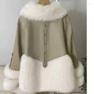 Modischer Winter-All-in-One-Einteiler aus Pelz für Damen mit verdicktem Kragen und warmen Parkas
