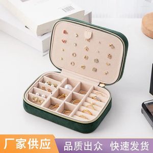 Jewelry Pouches Portable Box Velvet Stud Earrings Ring Creative Storage Ins Multi-functional Trinket Wholesale