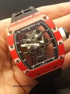 RichardMiler Luxury Watch Men's Mechanical Watches Chronograph RichardMiler RM052 52-06 RED MASK TOURBILLON CARBON Automatic Mechanical Men's Watch HB42