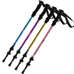 Pólos de esqui Desert Fox Dobrável Trekking Pólo Forte Anti Choque Idoso Vara Caminhada Nordic Alumínio Ski Caminhadas Muleta com Bloqueio Extra 231214