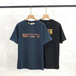 ABD Tarzı Tokyo Sınırlı Altın Mektuplar Japon Tee Tasarımcı T Shirt İlkbahar Yaz Sıradan Moda Kaykay Erkekleri Kadın Tshirt 24SS 1215