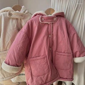 Jackets Baby Girls Winter Hooded Long Coats Thickening Warm Fashion Kids Overcoats Children Birthday Casual Clothes