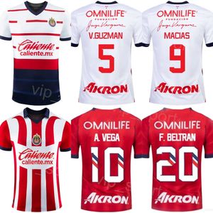 Club 23 24 CD Chivas Soccer Jersey Guadalajara Mens 14 Marin 20 Beltran 207 Padilla 28 Gonzalez Orozco Sepulveda Mozo Alvarado Guzman Calderon Football Shirt Kits