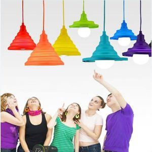 Novità Lampade a sospensione colorate in gel di silice Bar Ristorante Camere da letto Grande centro commerciale E27 Lampadari artistici210x