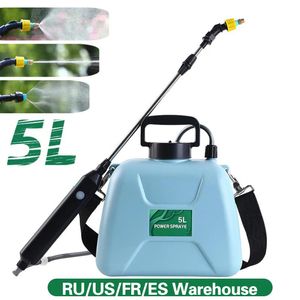 Sprayers 5L Electric Sprayer Garden Automatic Atomization USB Rechargeable Plant Bottle Sprinkler Watering Can Irrigation 231215