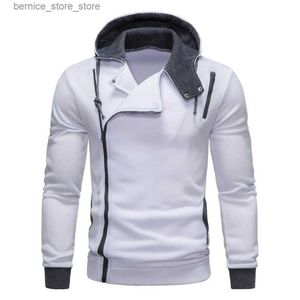 Herren Polos Männer Hoodies Sweatshirt Casual Zip Up Hoodie Jacke Langarm Full Zip Kapuze Fleece Sportlich Atmungsaktiv Pullover Männlich Q231215