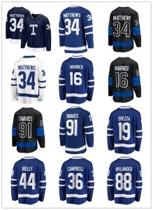 Homens personalizados Mulheres Toronto Maple''Leafs''Hockey Jerseys Auston Matthews 34 Marner 16 John Tavares 91 Nylander 88 Rielly 44 Campbell 36