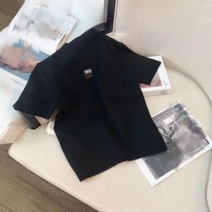 damska koszula designerska designerka designerska ciężka koszulka krótka aplikacja literowa kurtka moda kobieta odziowa designerka