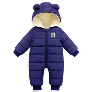 Pagliaccetti LZH Baby Snowsuit Neonato Vestiti per bambini Tuta invernale per ragazzi Ragazze Pagliaccetto per tuta per bambini Costume di Natale per bambiniL231114