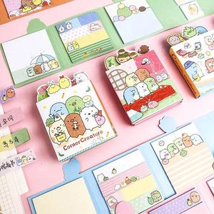 Pçs/lote Sumikko Gurashi 6 Bloco de notas dobrável bonito N vezes notas pegajosas bloco de notas adesivos de papelaria presente material escolar