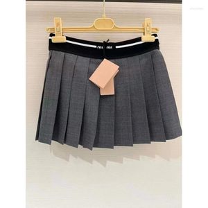 Röcke Japan Grau Frauen Faltenrock Hohe Taille Preppy Mädchen Tanz Mini A-linie Harajuku Sexy Halbes Kleid Für Alle Saison