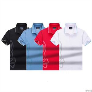 Psiko Tavşan Gömlek Erkekleri Tees Amerikan Tasarımcı Tavşanı Polo Tshirts Sıradan Gevşek Klasik İş Kısa Kollu Kısa Kısın