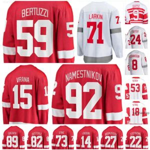 Özel Hokey Jersey Detroit Moritz Seider Red Lucas Raymond Daniel Sprong Joe Veleno David Perron J.T. Compher Andrew Copp Jake Walman Wing