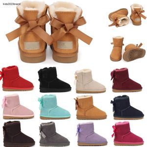Nuove scarpe per bambini Stivali per bambini Stivali caldi Scarpe per ragazze Sneaker per bambini Taglia 22-35 Inclusa scatola di scarpe Scarponi da neve per bambini Dec05