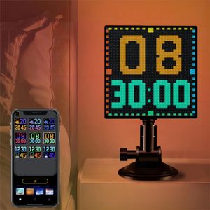 Objetos decorativos estatuetas Smart LED Pixel Display Screen APP Controle Decoração de sala de jogos Decoração de janela traseira de carro Show de iluminação Moldura digital Decoração de casa 231216