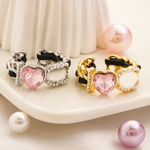 Bandringar i högsta kvalitet 18K Guldpläterad designer Gold Ring Luxur Original Design Love Present Copper Jewelry for Women Boutique Gift Ring