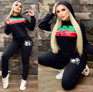 New spring autumn Women's Tracksuits Luxury Design 2 Piece Sets Letter G Print black pink Long Sleeve pullover sport hooded hoody Tops And Casual Pants