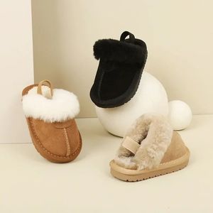 Flat Shoes Girls 'Walking Shoes Baby and Children's Baby Shoes Plush Cotton Slippers Winter Style Children's Plush Shoes' Shoes 231215