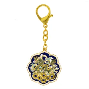 Hooks Feng Shui Dragon Heavenly Seal Amulet Keychain