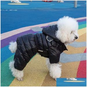 Hundebekleidung Winter Mode Uni Kleidung Katze Weste Pullover Designer Brief Haustier Kleidung für Welpen Sumsum Mantel Sweatshirts Verdickte Daunen Dhlji