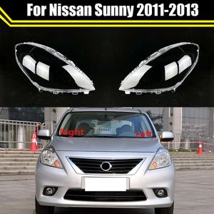 Ön araba far otomatik ışık kasası şeffaf abajur lamba kabuğu far lens cam kapak Nissan Sunny 2012 2012 2013