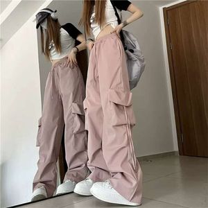 Vintage Y2k Clothes Retro Overalls for Men and Women High Street Leisure Sports Straight Loose Versatile Wide-leg Pants