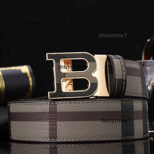Belt Burberyity Designer Bälten Mens Jeans Automatiska färger Buckle Belt Midjeband Letter 6 B Plaid Brand Business Casual Pants G4LE