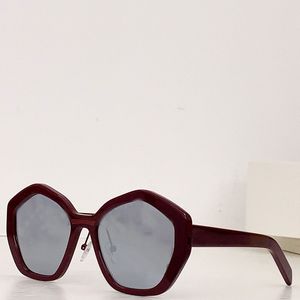 Male designer trend brand sunglasses for men women acetate fiber wine red frame mirror lenses UV400 beach vacation sunglasses with box PR08xs