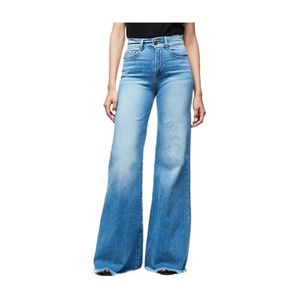 Jeans Donna Jeans a gamba larga Vita alta Jeans da donna taglie forti Pantaloni slim fit svasati in denim Pantaloni streetwear con nappe femminili 6125