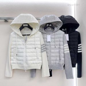 2023 Herbst/Winter Neue TB Nanyou Gaoding Pendeln Wind Wolle Mischung Gespleißt Jacke Vielseitiger Daunenmantel mit Kapuze