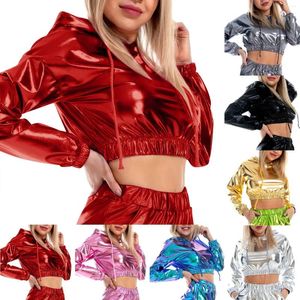 Roupas de ginástica femininas cor sólida manga comprida zíper sem zíper túnica para mulheres l mulheres zip up moletom com capuz outono