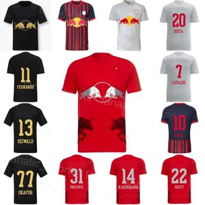 Men Salzburg Club Team 70 Dedic Soccer Jerseys 45 Dorgeles 32 Amankwah 6 Baidoo 20 Koita 30 Gloukh 19 Konate 23 Simic Football Shirt Kits For Sport Fans 23/24 Hongniiu