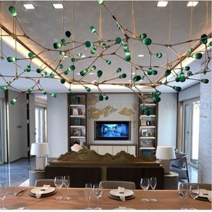 Lampade a sospensione in vetro Firefly postmoderne personalizzate Rreative Duplex Building Soggiorno Lampada a sospensione nella lobby el Restaurant Negoti3049