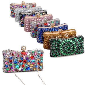 Evening Bags Bling Purse Crystal Diamond Ladies Dinner Clutch Bag Fashion Banquet Wedding Party Shoulder Handbag Money 231216