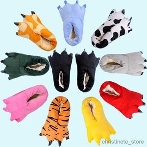 Тапочки 4-14 лет, зимние детские домашние тапочки для девочек, детские домашние тапочки для маленьких мальчиков, обувь с изображением животных P, обувь с изображением тигра и динозавра Cl, R231216