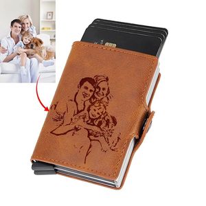 Mistura foto personalizada de foto personalizada Men Wallet Money Bag RFID Homem Cartão Macho Small Curta Carteira inteligente para homens Vallet do dia do dia do dia