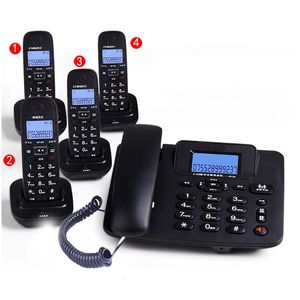 Telephones cordless Answering Machine 24G Corded Phone Handset office home el Long Range Wireless Telephone 4 handstes table phone 231215