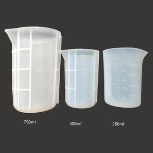 Other 100/250/350/750ml Disposable Silicone Measuring Cup Glue Measuring Tools Scale Jewelry Resin Molds for Jewelry Making Tool