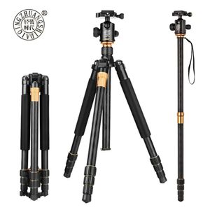 Aksesuarlar QZSD Q999 Profesyonel Taşınabilir Magnezyum Alüminyum Alaşım Tripod Monopod Dijital Kamera Kamerası için Çıkarılabilir Top Kafası