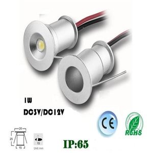 DHL 9PCS 1W 15mm Mini LED Downlight LED Under Cabinet Light Stair Lights Mini Recessed Spotlight White Red Blue Green261W