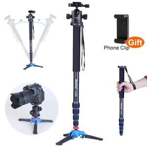 Innehavare Manbily A222 kamera bärbar professionell DSLR -aluminium monopod stativ m1 stand base kb0 stativboll huvuden monopod max. 5 kg