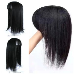 Synthetic Wigs JOY BEAUTY Topper Top Toupee Hairpiece 3 Clip In Hair Synthetic Hair with Bangs for Women Heat Resistant 231215