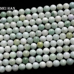 Andra meihan gratis frakt naturliga 10 mm burma jade runda smidiga stenar pärlor för smycken gör design diy armband gåva