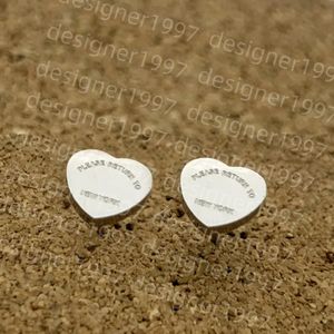 designer gold heart earring women rose Stud couple Flannel bag Stainless steel 10mm Thick Piercing jewelry gifts woman Accessories wholesale for gift