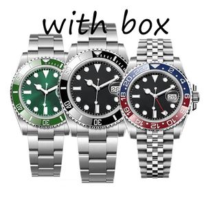 Mens Watches 40mm 자동 기계식 시계 전체 904L 스틸 스틸 블루 블랙 블랙 세라믹 사파이어 손목 시계 슈퍼 빛나는 Montre De Luxe Gifts Luxury Watch