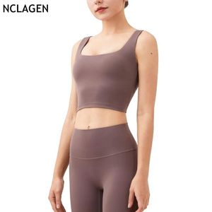 セットNclagen Sports Bra Memach Push Up High Impact Support Crop Top Women Gym Workout Sexy Vest Holter Fitness Tank Top